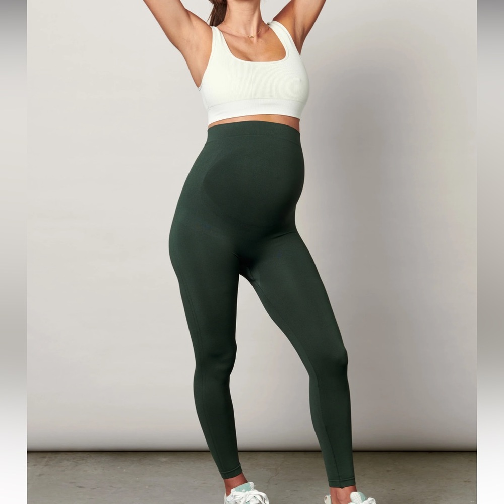 Not For Sale!! Blanqi Maternity Belly Support Leggings, Black, Navy, Grn GUC